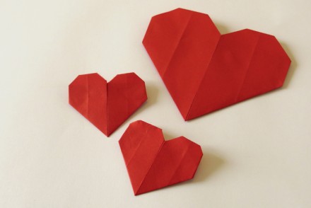 coeur origami facile